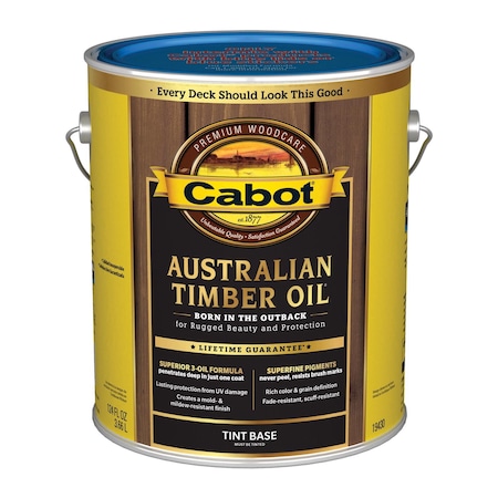 Cabot Cabot Australian Timber Oil Low VOC Transparent Tintable Base Australian Timber Oil 1 gal 140.0019430.007